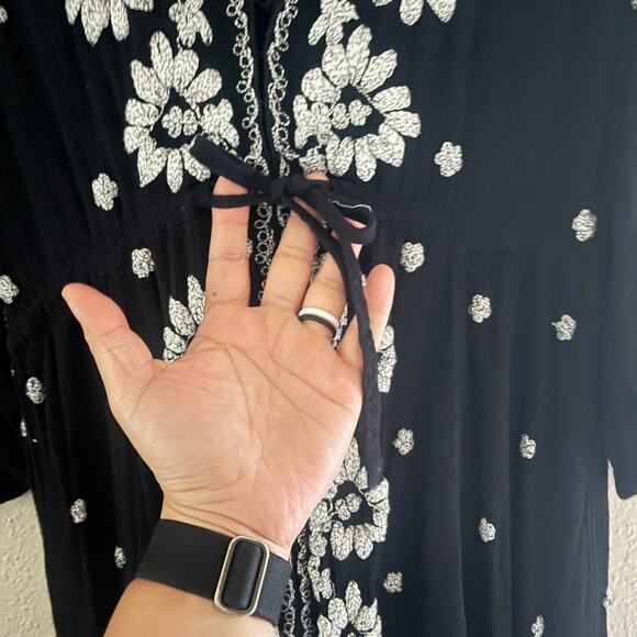 Free People embroidered fable midi dress boho - Picture 8 of 11